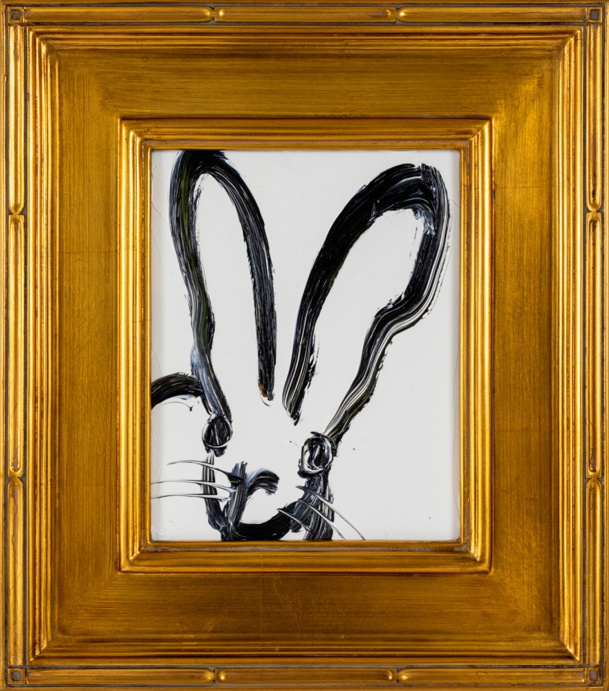 Hunt Slonem, Today (White Bunny), 2021, Oil on wood, 10 x 8 inches, hunt slonem bunny