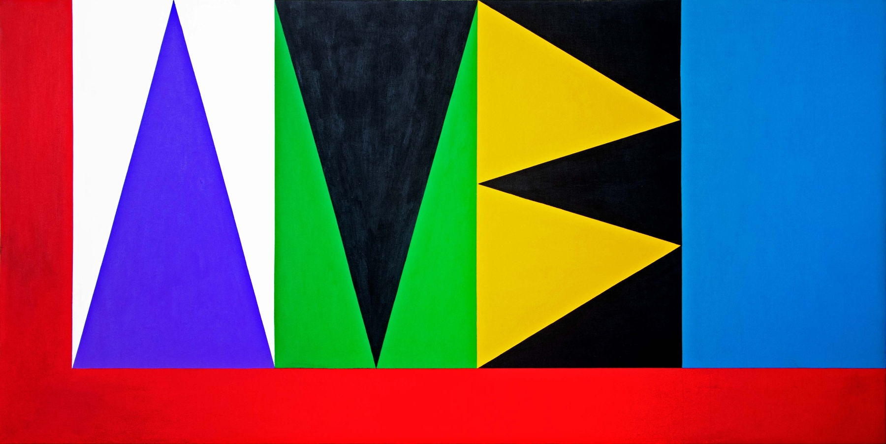 Ron Burkhardt, LetterScapes "LAMBO." 2020. Acrylic on Canvas. 24 x 48 inches