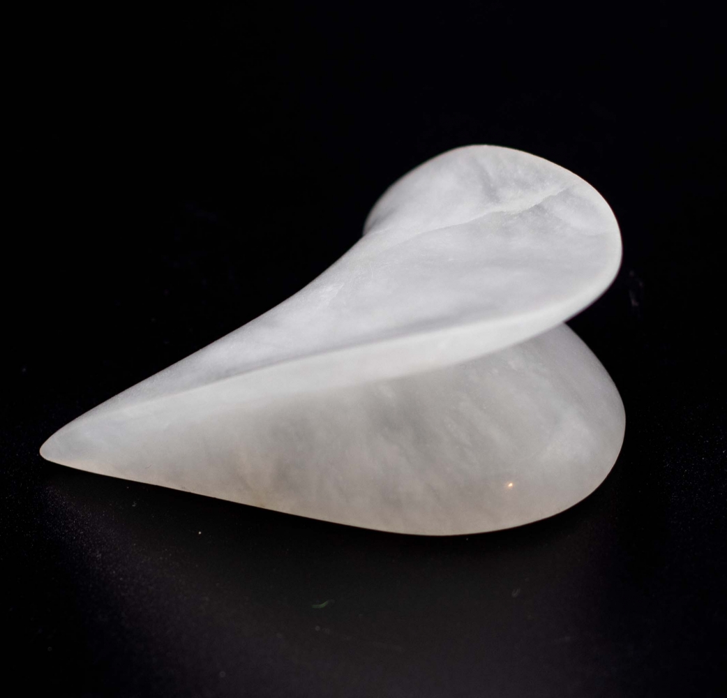Somers Randolph, Untitled 5, 2021, Italian Ice Alabaster, 1.75h x 3.50w x 3.50d inches, stone sculpture for sale