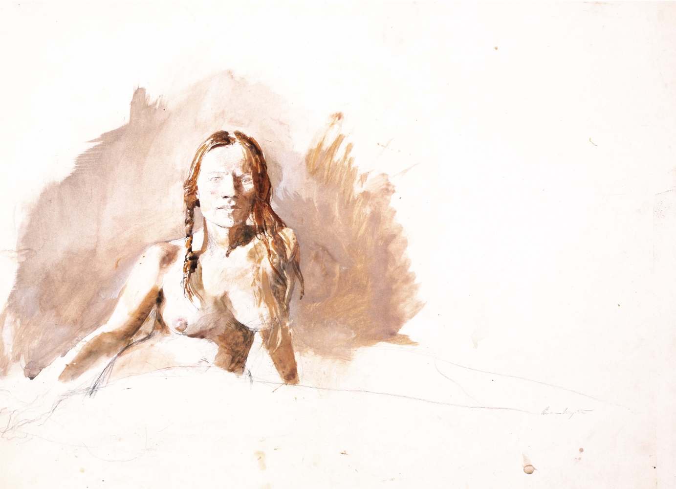 Andrew Wyeth, Helga Nude (#2918), 1976, Offset Color Lithograph, 11.5 x 15 inches, Andrew Wyeth prints for sale