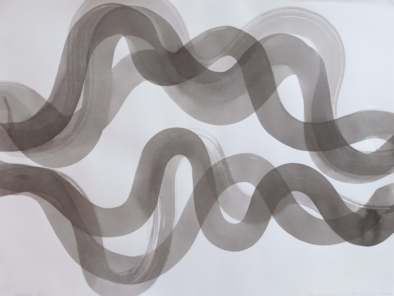 Margaret Neill, Canto 4, 2021, Ink on paper, 20 x 29.5 inches, black and white abstract art