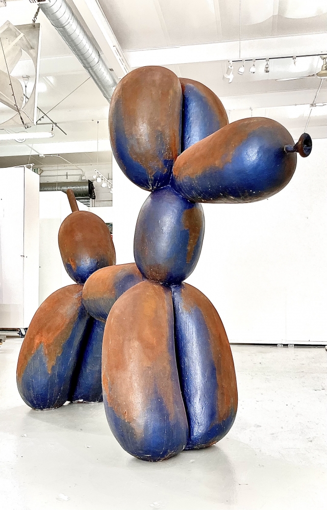 Hamilton Aguiar, Rusty (Large dog sculpture), 2016, Rust Patina on Mixed Media, 68h x 50w x 23d inches