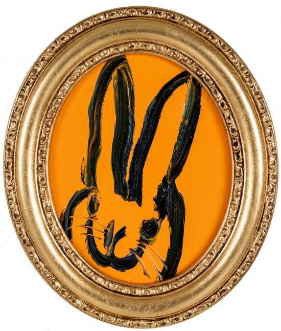 Hunt Slonem, Conguat Bunny painting, 2021, oil on wood, 10 x 8 inches, Hunt Slonem Bunny painting
