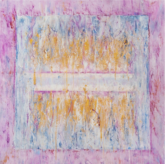Jill Krutick, Ice Cube (Lilac), 2018, Oil on canvas, 60 x 60 inches