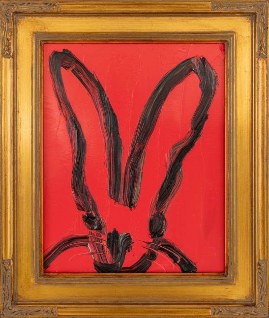 Hunt Slonem, China Mark, 2021, Oil on wood, 10 x 8 inches, (F) 14 x 12 inches, Hunt Slonem Bunnies for sale