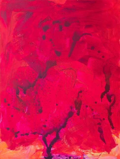 Carol Calicchio, Emerging Red, 2021, Mixed media on canvas, 40 x 30 inches