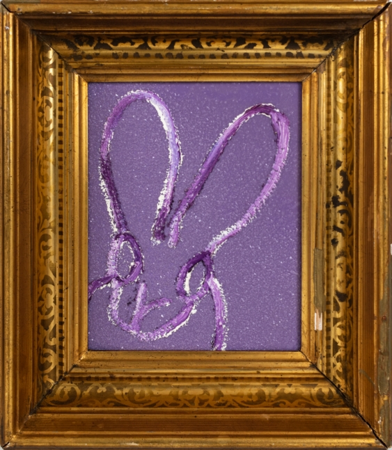 Hunt Slonem, Sparkle, 2021, Oil, Acrylic and Diamond Dust on wood, 10 x 8 inches, (F) 14.5 x 12.5 inches, Hunt Slonem Bunnies for sale