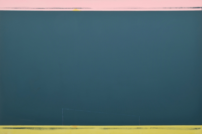 Peter Nadin, The Usual Silence, 1986, oil on canvas, 63 x 96 inches
