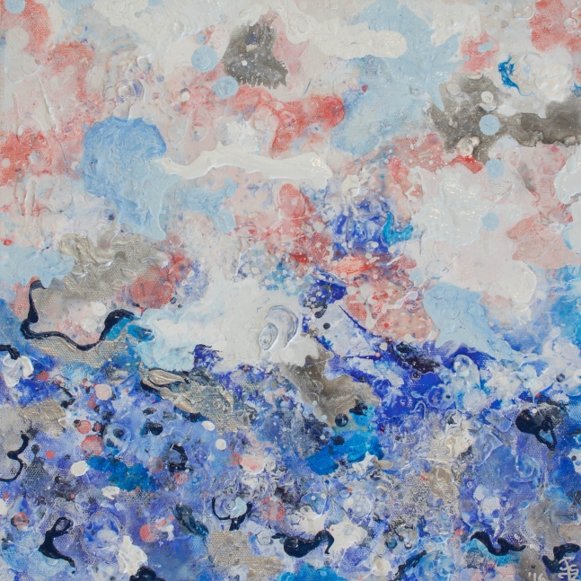 Jill Krutick, Dreamscape (Small #3), Acrylic on canvas, 12 x 12 inches