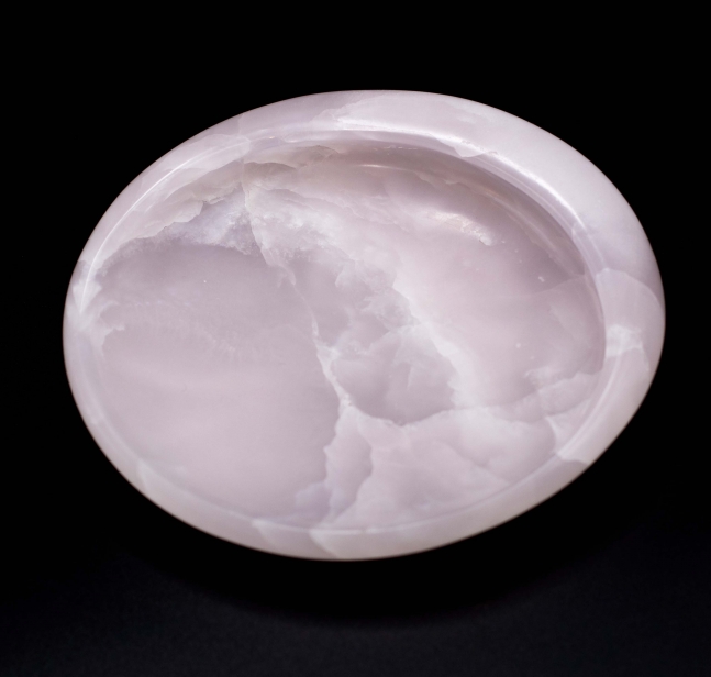 Somers Randolph, Untitled 37, 2021, Pink Persian Onyx, 1.50h x 6.50w x 6.50d inches, stone sculpture for sale