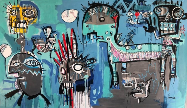 Fernanda Lavera, Juego Solitario II, 2019, Graffiti and Street Art for Sale at Manolis Projects Art Gallery, Miami, Fl